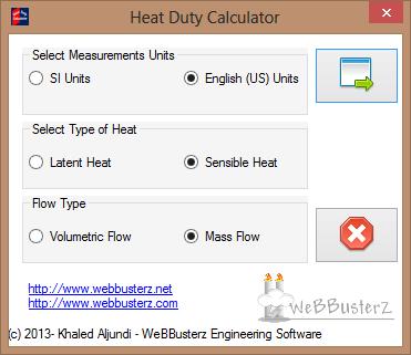 Calculate the heat duty / heat transfer rate