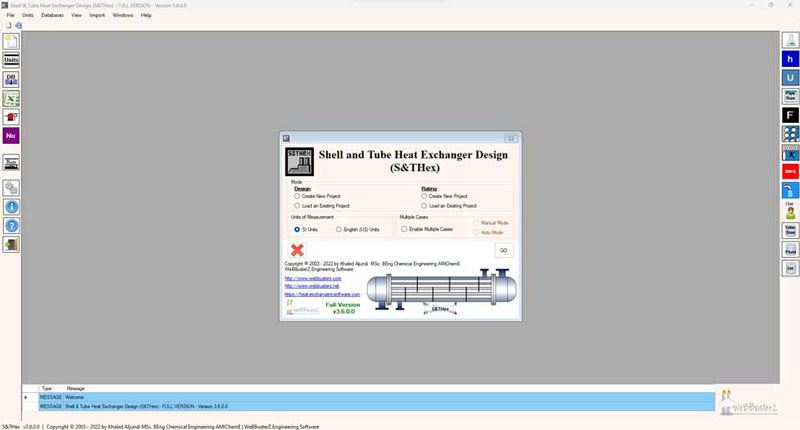 Shell and Tube Heat Exchanger Design screenshot